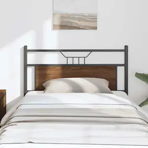 vidaXL Tête de lit chêne marron 100 cm bois d'ingénierie et acier pas cher
