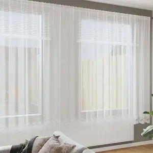 vidaXL Rideau en Dentelle Blanc 900 x 240 cm Polyester pas cher