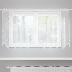 vidaXL Rideaux avec des rideaux Blanc 150 x 80 cm Polyester