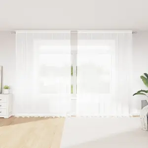 vidaXL Rideau en Dentelle Blanc 300 x 300 cm Polyester pas cher