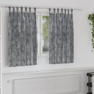 vidaXL Rideaux 2 pcs avec oeillets Gris 140x140 cm pas cher