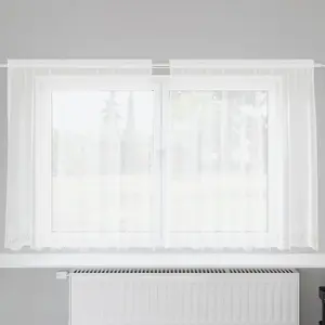 vidaXL Rideau en Dentelle Blanc 200 x 160 cm Polyester pas cher