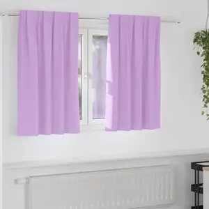vidaXL Rideaux avec des rideaux 2 pcs Violet 140 x 140 cm Polyester pas cher