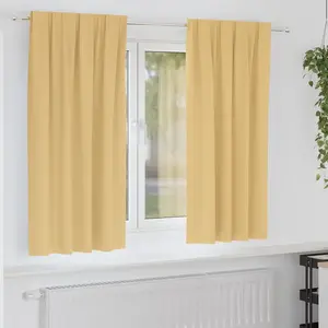 vidaXL Vidaxl Rideaux Avec Des Rideaux 2 Pcs Beige PolyesterVendu parvidaxl-be