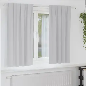 vidaXL Rideaux avec des rideaux 2 pcs Gris clair Polyester pas cher