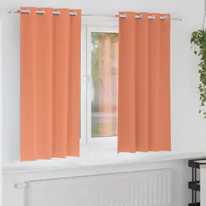 vidaXL Rideaux 2 pcs Couleur terre cuite 175 x 140 cm Polyester pas cher