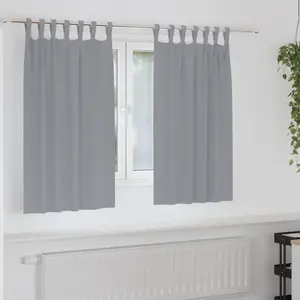 vidaXL Rideaux occultants 2 pcs Gris clair 140 x 140 cm Polyester pas cher