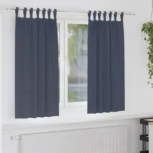 vidaXL Rideaux occultants 2 pcs Anthracite 175 x 140 cm Polyester