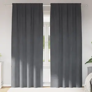 Comparateur de prix : vidaXL Rideaux occultants 2 pcs Gris clair 140 x 245 cm Velours