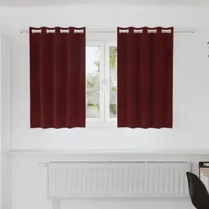 vidaXL Vidaxl Rideaux 2 Pcs Rouge Bordeaux 140 X 140 Cm Velours pas cher