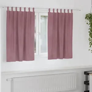 vidaXL Rideaux occultants 2 pcs Rose foncé 140 x 140 cm Velours pas cher