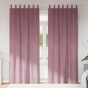vidaXL Rideaux occultants 2 pcs Rose foncé 140 x 245 cm Velours pas cher
