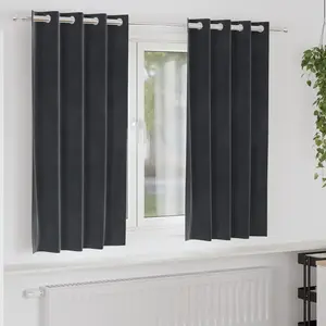 vidaXL Rideaux occultants avec oeillets 2 pcs Velours gris foncé pas cher