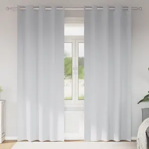 vidaXL Rideaux avec des rideaux 2 pcs Gris pâle 245 x 140 cm Polyester pas cher