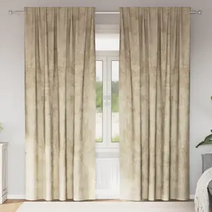 vidaXL Rideaux 2 pcs avec oeillets crème 245x140 cm pas cher