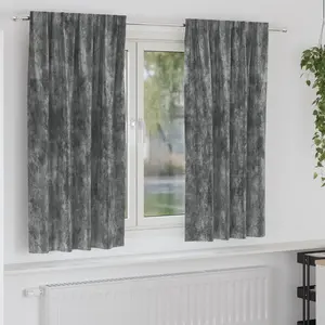 vidaXL Rideaux 2 pcs avec illets Gris 175x140 cm pas cher