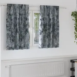 vidaXL Rideaux 2 pcs avec oeillets gris argenté 140x140 cm pas cher