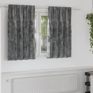 vidaXL Rideaux 2 pcs avec oeillets gris 140x140 cm pas cher
