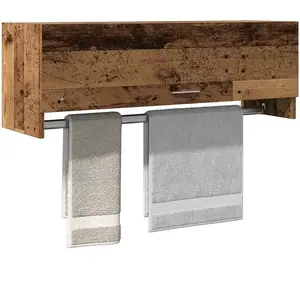 vidaXL Garde-robe vieux bois 100x32,5x35 cm bois d'ingénierie pas cher
