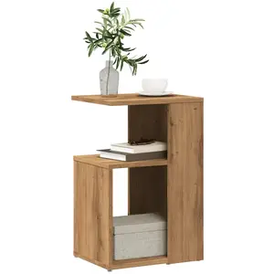 vidaXL Table d'appoint chêne artisanal 36x30x56 cm bois d'ingénierie pas cher