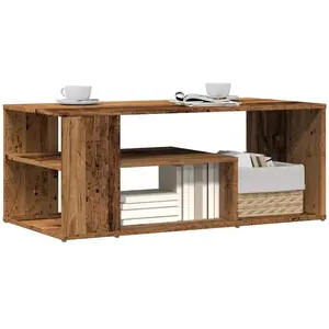 vidaXL Table d'appoint vieux bois 100x50x40 cm bois d'ingénierie pas cher
