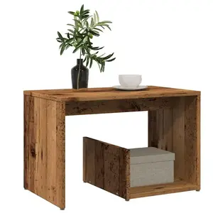 Comparateur de prix : vidaXL Table d'appoint vieux bois 59x36x38 cm bois d'ingénierie