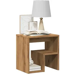 Comparateur de prix : vidaXL Tables de chevet 2 pcs chêne artisanal bois d'ingénierie