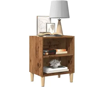 vidaXL Table de chevet vieux bois 40x30x50 cm bois d’ingénierie pas cher