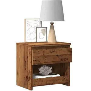 Comparateur de prix : vidaXL Tables de chevet 2 pcs vieux bois 40x30x39 cm bois ingénierie