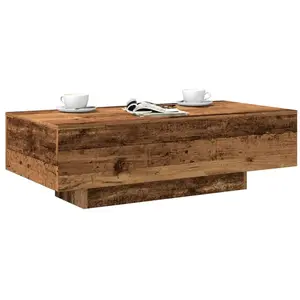 vidaXL Table basse vieux bois 100x49,5x31 cm bois d'ingénierie pas cher