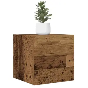 vidaXL Meuble TV mural vieux bois 30,5x30x30 cm pas cher