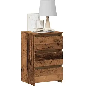 Tables de chevet 2 pcs vieux bois 40x35x62,5 cm bois ingénierie vidaXL pas cher