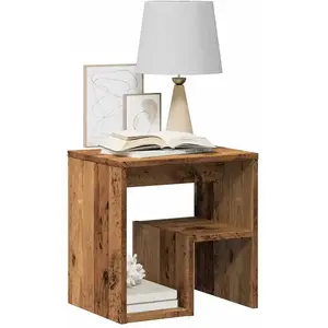 vidaXL Table de chevet vieux bois 40x30x40 cm bois d'ingénierie pas cher