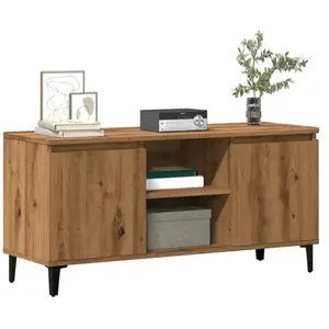 vidaXL Meuble TV chêne artisanal 102x35x50 cm bois d'ingénierie pas cher