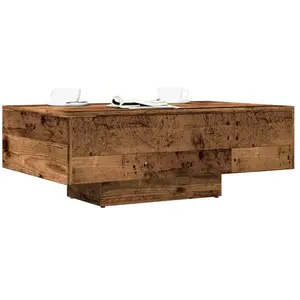 vidaXL Table basse vieux bois 85x55x31 cm bois d'ingénierie pas cher