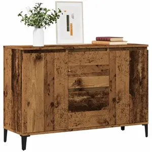 vidaXL Buffet vieux bois 102x35x70 cm bois d'ingénierie pas cher
