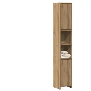 vidaXL Armoire de salle de bain chêne artisanal 30x30x183,5 cm pas cher