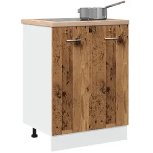 vidaXL Armoire de plancher vieux bois 60x46x81,5 cm bois d'ingénierie pas cher