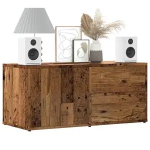 vidaXL Meuble TV vieux bois 80x34x35,5 cm bois d'ingénierie pas cher