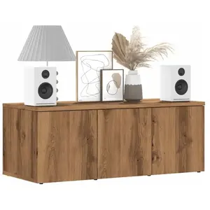 Comparateur de prix : vidaXL Meuble TV chêne artisanal 80x34x30 cm bois d'ingénierie