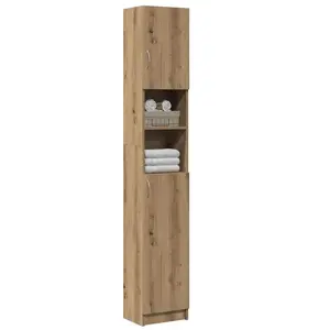 vidaXL Armoire de salle de bain chêne artisanal 32x25,5x190 cm pas cher