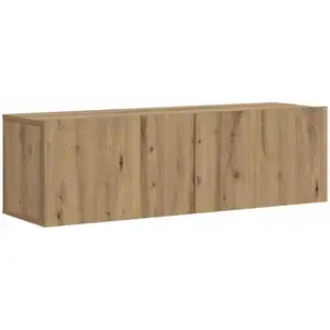 vidaXL Meuble TV mural chêne artisanal 100x30x30 cm bois d'ingénierie pas cher