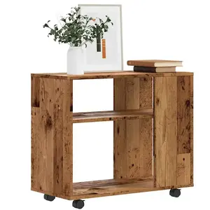 vidaXL Vidaxl Table D'appoint Vieux Bois 70x35x55 Cm Bois D'ingénierie pas cher