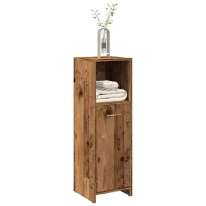 vidaXL Armoire de salle de bain vieux bois 30x30x95 cm bois ingénierie pas cher