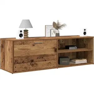 Comparateur de prix : vidaXL Meuble TV vieux bois 120x34x37 cm bois d'ingénierie
