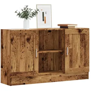 vidaXL Buffet vieux bois 120x30,5x70 cm bois d'ingénierie pas cher