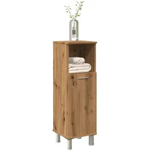 vidaXL Armoire de bain chêne artisanal 30x30x95 cm bois d'ingénierie pas cher