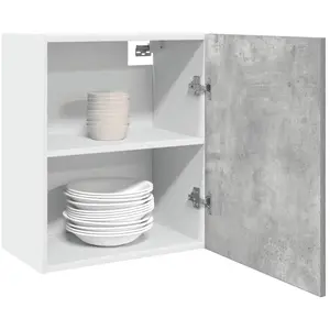 vidaXL Armoire suspendue Gris béton 50x31x60 cm Aggloméré pas cher