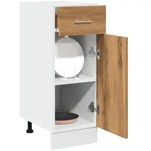 vidaXL Armoire de plancher à tiroir chêne artisanal 30x46x81,5 cm pas cher