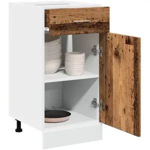 vidaXL Armoire de plancher à tiroir vieux bois 40x46x81,5 cm pas cher